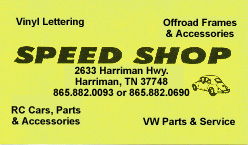 Speed Shop, Harriman, TN - VW Parts and Service